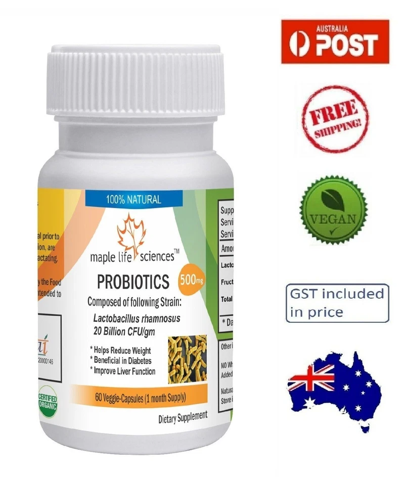 Probiotic Lactobacillus Rhamnosus 20 Billion CFU/gm Capsules - 500mg - AU Stock - image 1 of 3