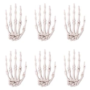 6 Pack Halloween Skeleton Hands Plastic Skeleton Hands Halloween Hand Props - Picture 1 of 8