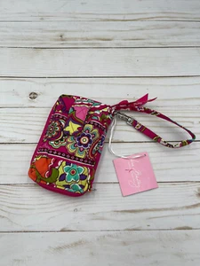 Vera Bradley Neu mit Etikett Carry It All Kalbsleder Geldbörse rosa Wirbel Paisley Blumen Reise - Bild 1 von 10