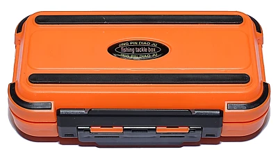 Caja de aparejos de pesca señuelo compartimentos impermeables 2 capas gancho estuche de almacenamiento mediano Foto 1 de 4