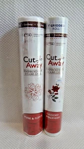 Lot of 2 OESD Cut-Away Embroidery Stabilizer - Fuse & Fleece / Gridded Polymesh - Picture 1 of 9