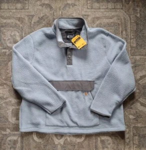 Carhartt Sherpa Jacket Men’s 2XL Fleece Pullover  Kangaroo 1/4 Snap Front  - Picture 1 of 13