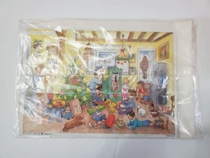 Vintage Christmas Advent Calendar Glitter Family Together 1970s West Germany - Picture 1 of 5