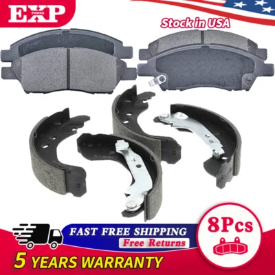 Kit de pastillas de freno y zapatas de tambor delanteras + traseras de cerámica para Nissan Versa Note Micra Foto 1 de 4