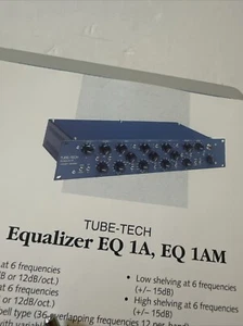 TUBE TECH EQUALIZER EQ 1a EQ 1am Dealer Spec Sheet LYDKRAFT APS DENMARK - Imagen 1 de 4