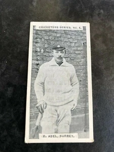 RUTTER CRICKETER SERIES R ABEL OF SURREY ISSUED 1902 EXTREMELY RARE CARD - Picture 1 of 2