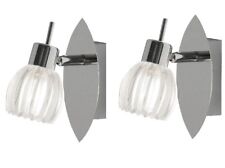 Oaks Lighting 3771 CH Bey Wall Spot in Polished Chrome Acid/ Clear Glass Shade