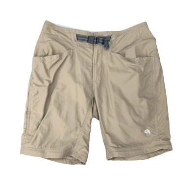 Mountain Hardwear Belted Cargo Shorts Womens 6 Nylon Outdoor Tan Khaki Pockets - Изображение 1 из 4