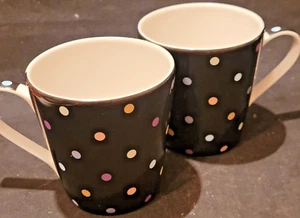 2x Pimpernel Portmeirion Dotty Mugs espresso coffee - Picture 1 of 2