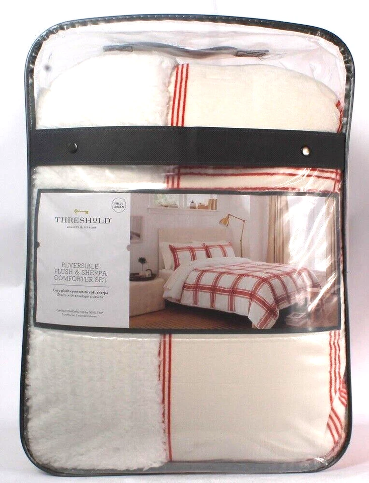 Threshold Crab Apple Full Queen Reversible Plush & Sherpa Comforter Set - Image 1 of 1