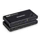 Simplecom KM470 2-Port USB-C KVM Switch 8K Docking Station HDMI 2.1 DP for Lapto