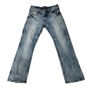 Pantalones de mezclilla Salvage for Buckle Mayhem para hombre 32x31 montura recta puntada superior desgastados - Imagen 1 de 15