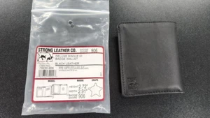STRONG LEATHER CO. Deluxe Single ID Badge Wallet - Black - Shape#906 - Picture 1 of 5