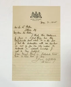 1925 Letterhead Hotel Victoria Louisville Kentucky Handwritten Letter - Picture 1 of 1