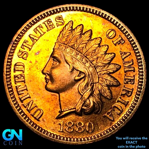1880 PROOF Indian Head Cent Penny   #E5516 Cover