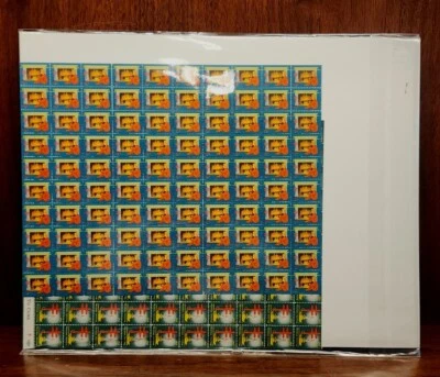 1952 Vintage US Christmas Seals, three Full Sheet Stamps  - Image 1 of 4