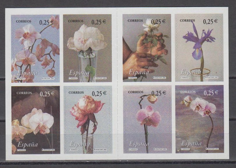 SPAIN - ESPAÑA - YEAR 2002 COMPLETE SET MNH SC# 3145 BOOKLET FLOWERS - Image 1 of 1