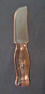 Deprerssion Three 3 Star Pink Cake Fruit Glass Knife 1940's - Picture 1 of 10