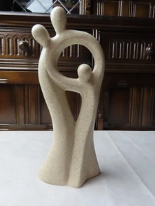 Estatua abstracta familiar escultura cerámica moderna 35 cm - Imagen 1 de 4
