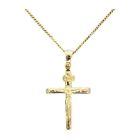 9ct 9k Yellow Gold Crucifix Cross Jesus INRI Pendant 2.95 Grams. Brand New
