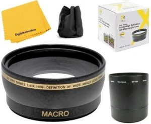 58mm Pro Series Digital Wide Angle Lens for Olympus SP-590 / SP-590UZ - Picture 1 of 6