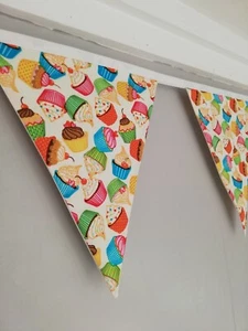 Cupcakes Fabric Bunting - Picture 1 of 6