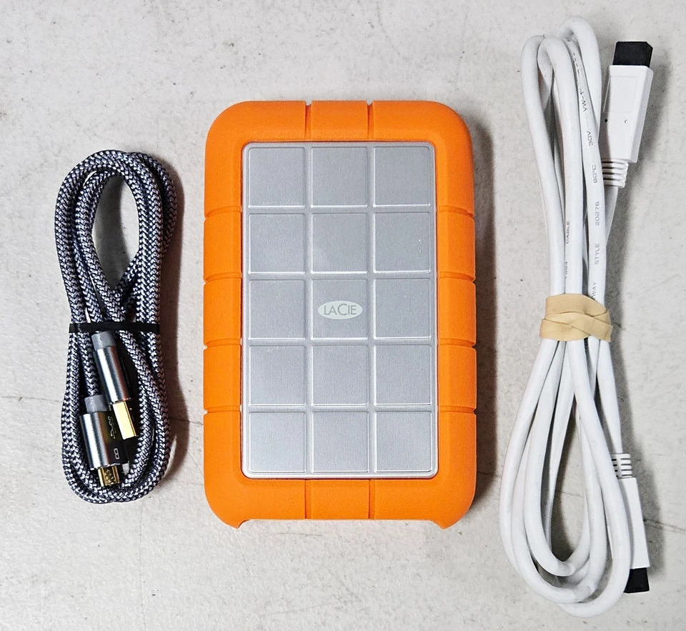 Lacie Rugged 1TB USB 3.0 FW800 Portable Mobile Storage RUFWU3B - Image 1 of 3