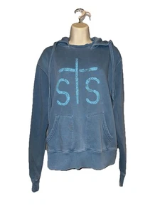 STS RANCHWEAR SWEATSHIRT WESTERN HOODIE BLAU Big Logo Gr. Small - Bild 1 von 6