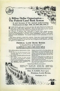 1926 Federal Land Bank Bonds Finance Invest MAGAZINE PRINT AD Wall Decor! (4835) - Picture 1 of 1