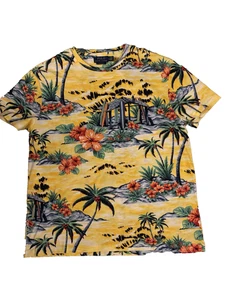 Neu mit Etikett * Polo Ralph Lauren klassische Passform kurzärmliges Jersey-T-Shirt Stranddruck * Large - Bild 1 von 4