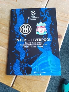 2022 INTER v LIVERPOOL CHAMPIONS LEAGUE ROUND OF 16 PROGRAMME SOLD AT STADIUM 24 - Picture 1 of 3