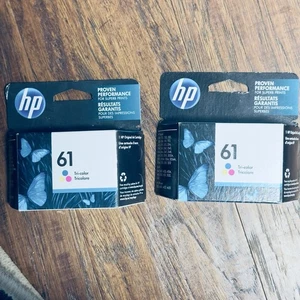 Neu Original HP 61 Drucker Tintenpatronen Tri Color - werkseitig versiegelt - ZWEI - Bild 1 von 10