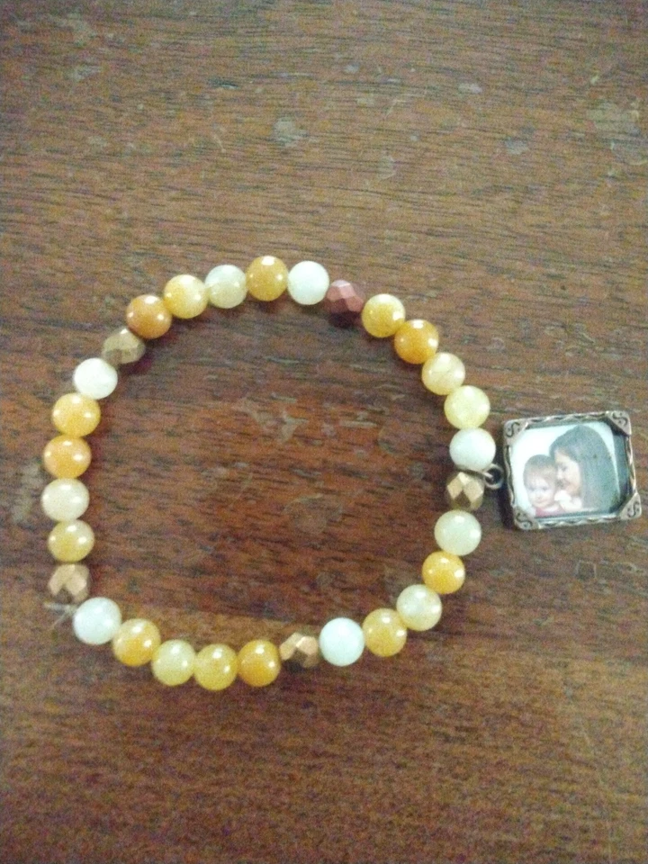 homemade bracelets crystal beads picture charms shell beads - Image 1 of 1