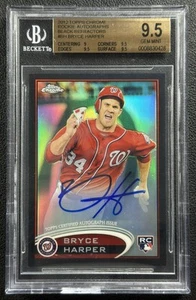 Bryce Harper BGS 9.5 2012 TOPPS CROMO #BH NOVATO REFRACTOR NEGRO AUTOMÁTICO 63/100 RC - Imagen 1 de 2