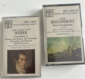 2 MHS Musical Heritage Society Classical Cassettes Boccerini Symphonies Weber - Picture 1 of 13