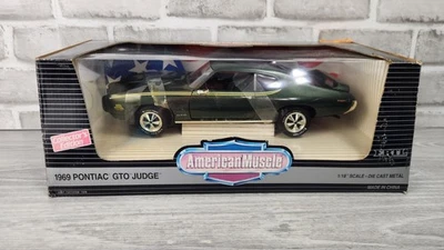 ERTL American Muscle 1969 Pontiac GTO Judge Green 1:18 Diecast 7328 - Image 1 of 4