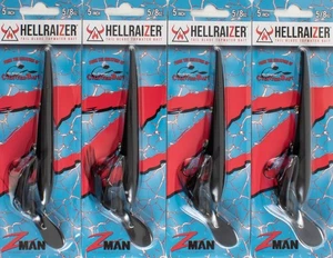 (LOT OF 4) Z-MAN HELLRAIZER 5/8OZ HR5-02 MATTE BLACK H7121 - Picture 1 of 2