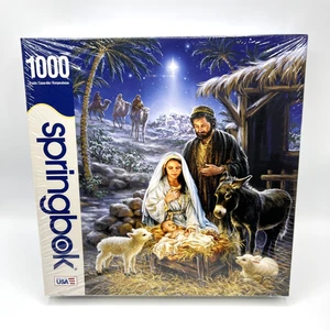 Springbok Puzzle Savior is Born Christmas Nativity 1000 Pieces Sealed - Picture 1 of 4