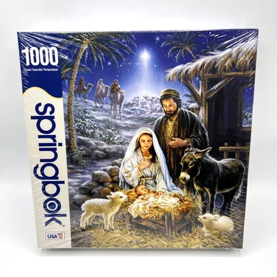 Springbok Puzzle Savior is Born Christmas Nativity 1000 Pieces Sealed - Image 1 of 4