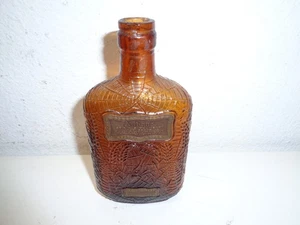 Antike Spiritus Frumenti Whisky Bernstein Flasche Spinnennetz Frankfort 1/4 Pint - Bild 1 von 4