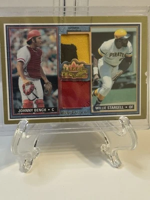 2002 Fleer Fall Classic Rival Factions *Damaged Willie Stargell Johnny Bench /50 - Image 1 of 4