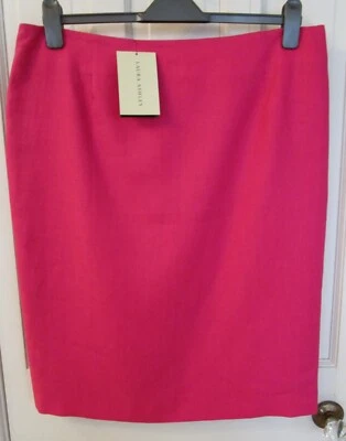 LAURA ASHLEY  Size 18 Bright Pink Linen Skirt. Lined .BNWT - Image 1 of 4