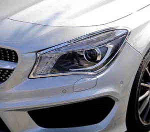 Mercedes CLA C117 Chassis Chrome Headlight Trim Bezels by Luxury Trims 2013-2019 - Picture 1 of 4
