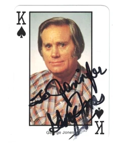GEORGE JONES Best Of Country Music King Of Spades scheda autografa auto SPEDIZIONE GRATUITA! - Foto 1 di 2