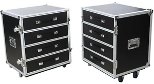 Service Roadie Tool Schubladen Flight Case Rack DD-8 mit Rollen Transportcase - Picture 1 of 12