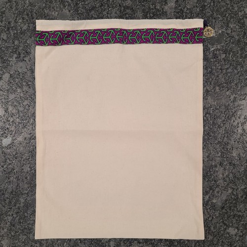 NUOVO Tory Burch Panno Polvere Sacchetto Coulisse Logo Charm 18" x 14" Borsa da Viaggio