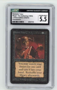 1993 Magic the Gathering MtG - Alpha -  Demonic Tutor - CGC 5.5 - Picture 1 of 2