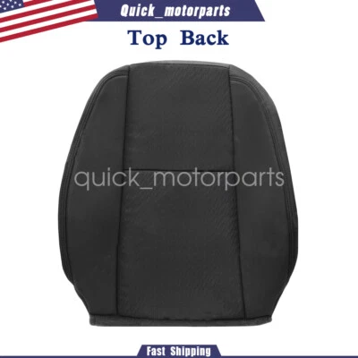 For 07-14 Chevy Silverado Sierra 1500 2500HD Driver Top Cloth Seat Cover Black - Image 1 of 4