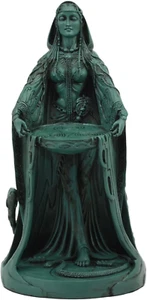 Ebros Irish Mythology Triple Goddess Mother Danu with Magic Cauldron Statue 9" T - Picture 1 of 9