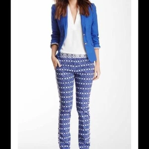 Romeo & Juliet Couture Women's Cotton Blue White Pant Size S , NWT !Msrp $175 - Picture 1 of 3